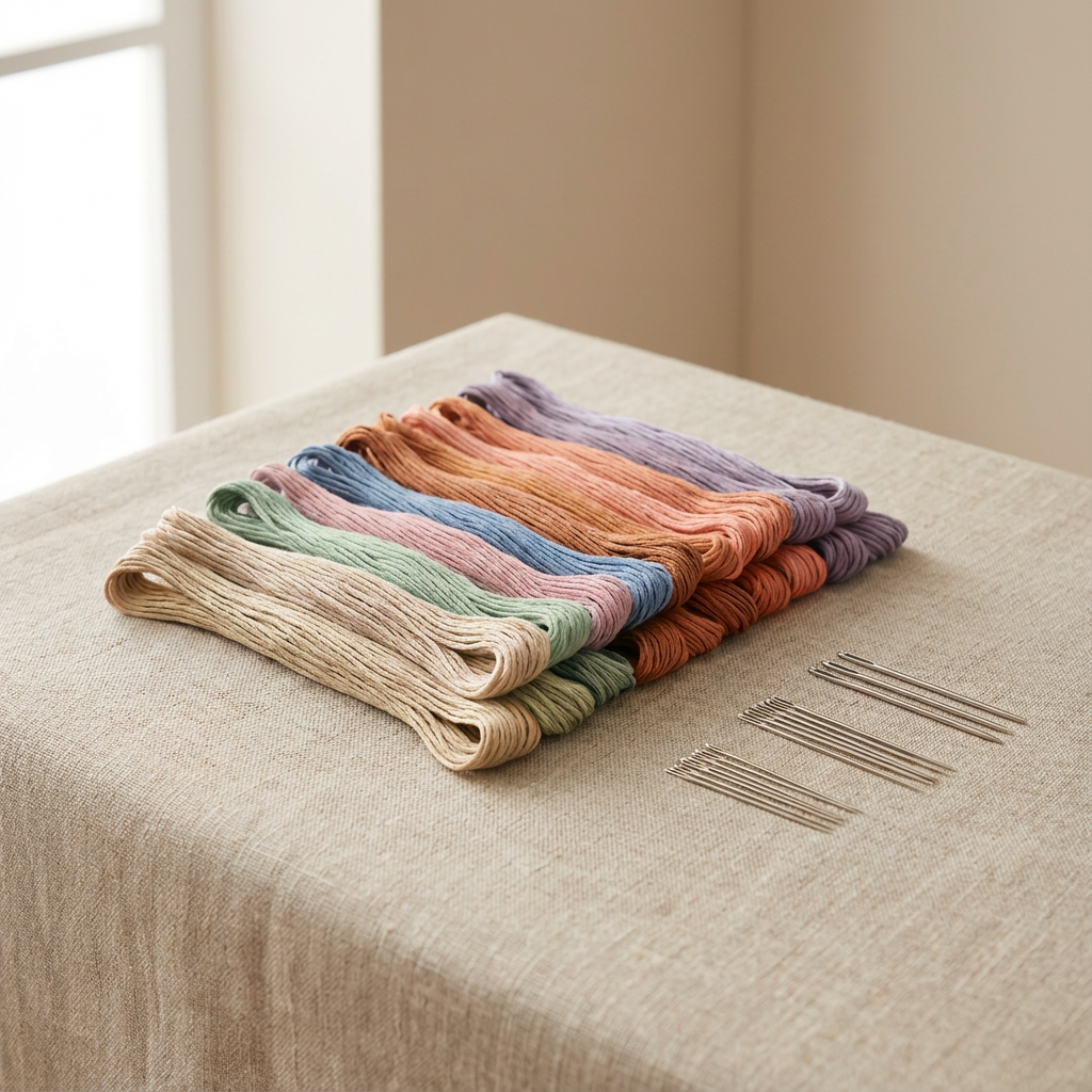 ערכת חוטים ומחטים מתקדמת לרקמה