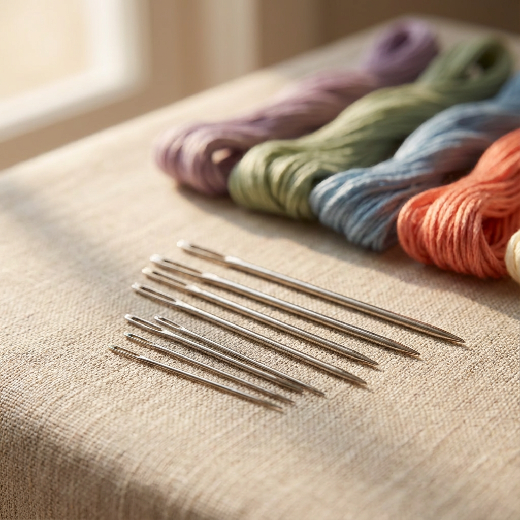 ערכת חוטים ומחטים מתקדמת לרקמה