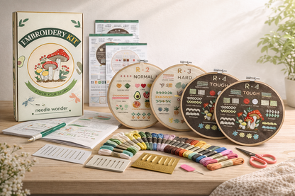 ערכת רקמה ב־4 רמות