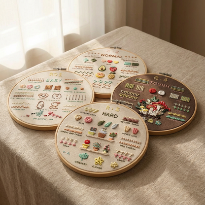 ערכת רקמה ב־4 רמות